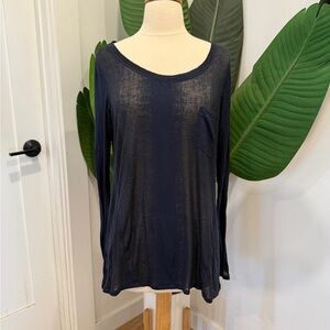 Lululemon Athletica Blue Long Sleeve Relaxed Blouse